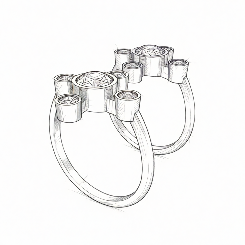 Кольцо с бриллиантами - вид 2