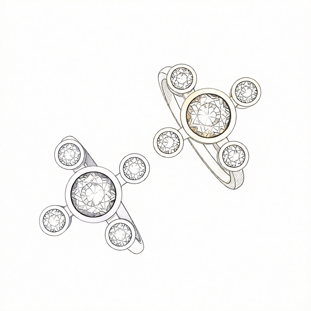 Кольцо с бриллиантами - вид 3