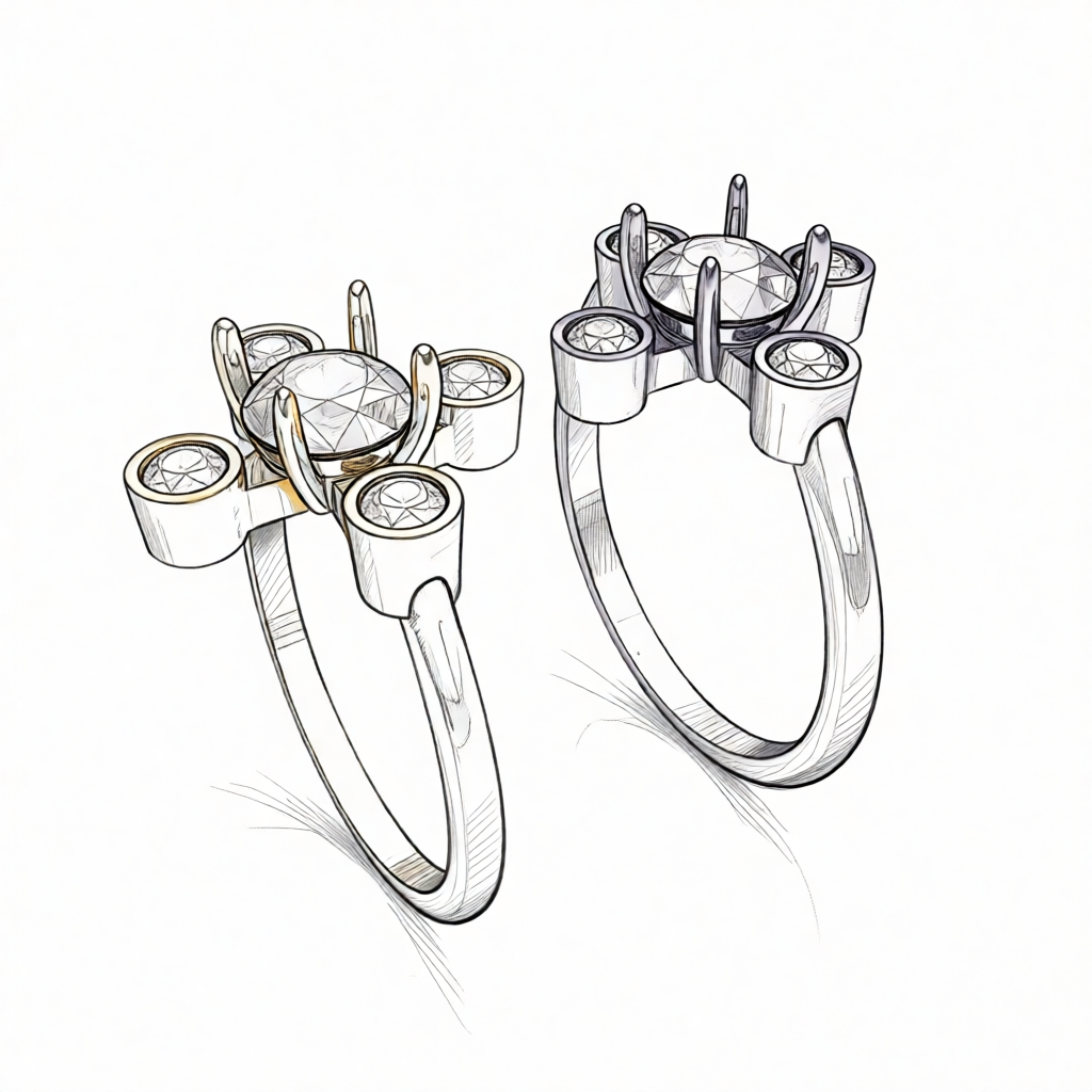 Кольцо с бриллиантами - вид 4